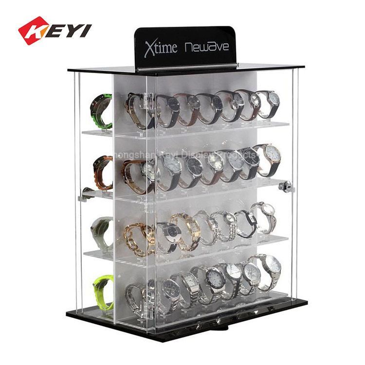Retail Store Desktop Acrylic Rotating Watch Display Stand Retail Store Desktop Acrylic Rotating Watch Display Stand