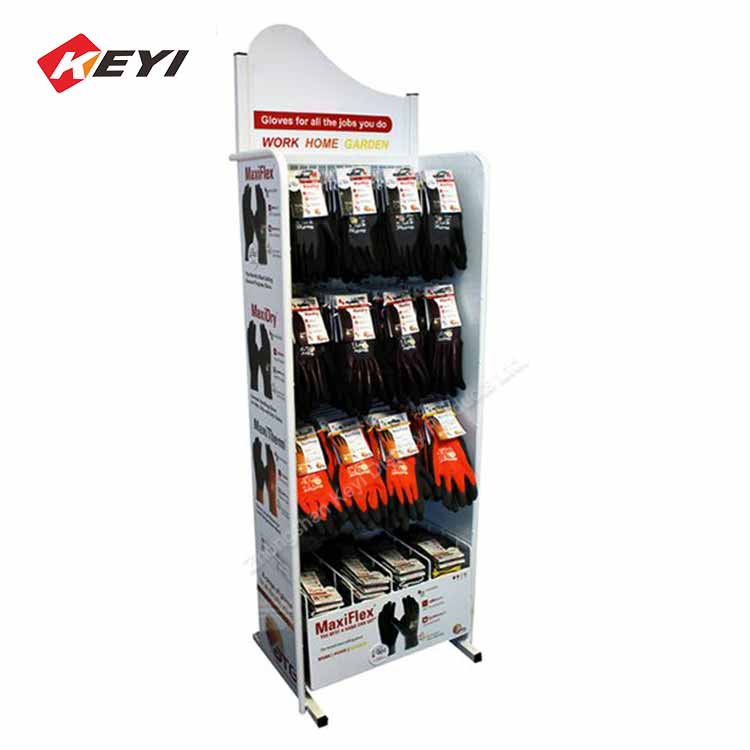 metal baseball gloves display rack for retail