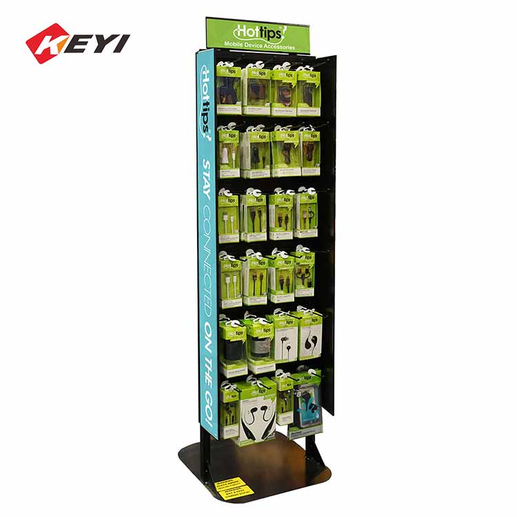 Custom Floor Metal Hanging Mobile Phone Accessories Display Stand Custom Floor Metal Hanging Mobile Phone Accessories Display Stand