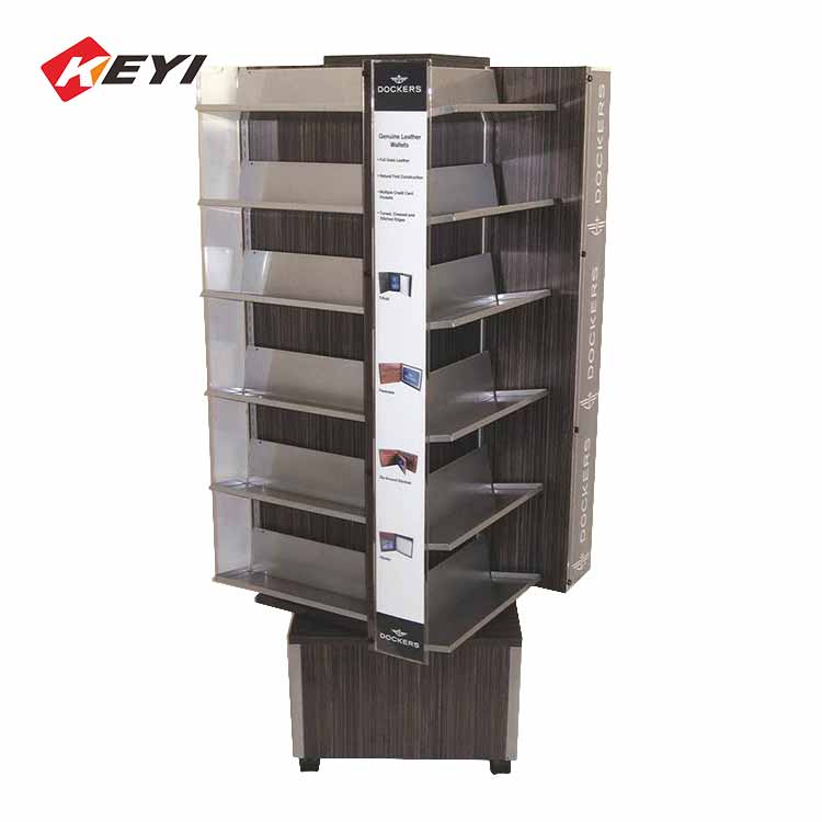 4 Sided Rotating Multiple Wallet Display Stand 4 Sided Rotating Multiple Wallet Display Stand
