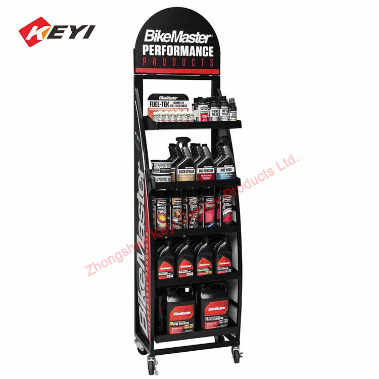 gas station floor car motor oil bottle stand lubricating oil display rack