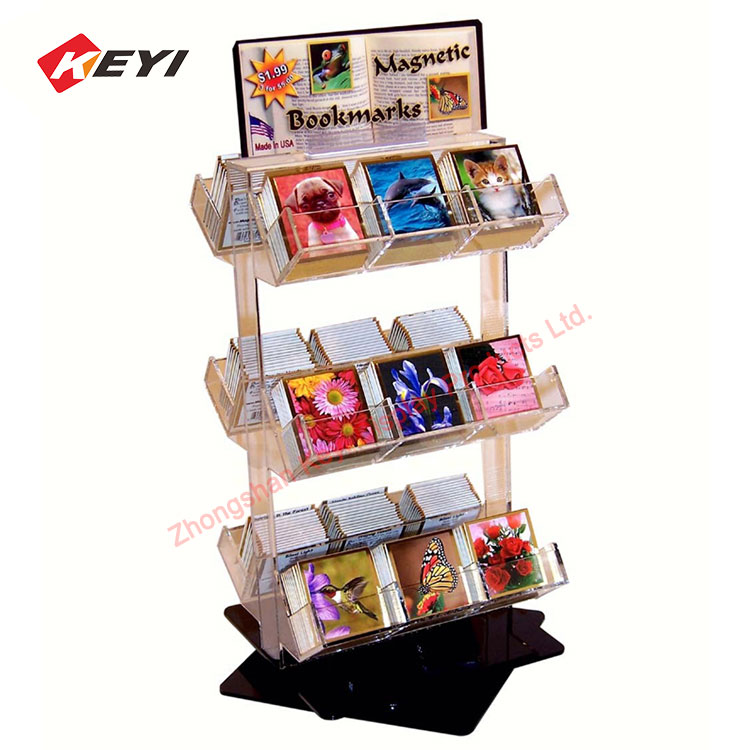 Countertop Rotating Acrylic Greeting Card Display Rack Countertop Rotating Acrylic Greeting Card Display Rack