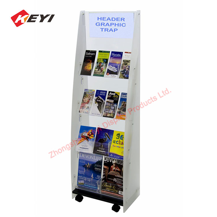 Custom Design Acrylic Brochure Holder Floor Display Rack Custom Design Acrylic Brochure Holder Floor Display Rack