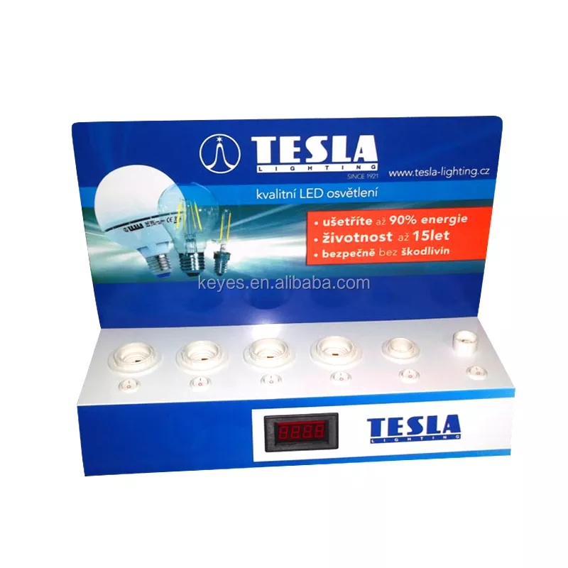 customizable led lamp  light bulb tester display stand