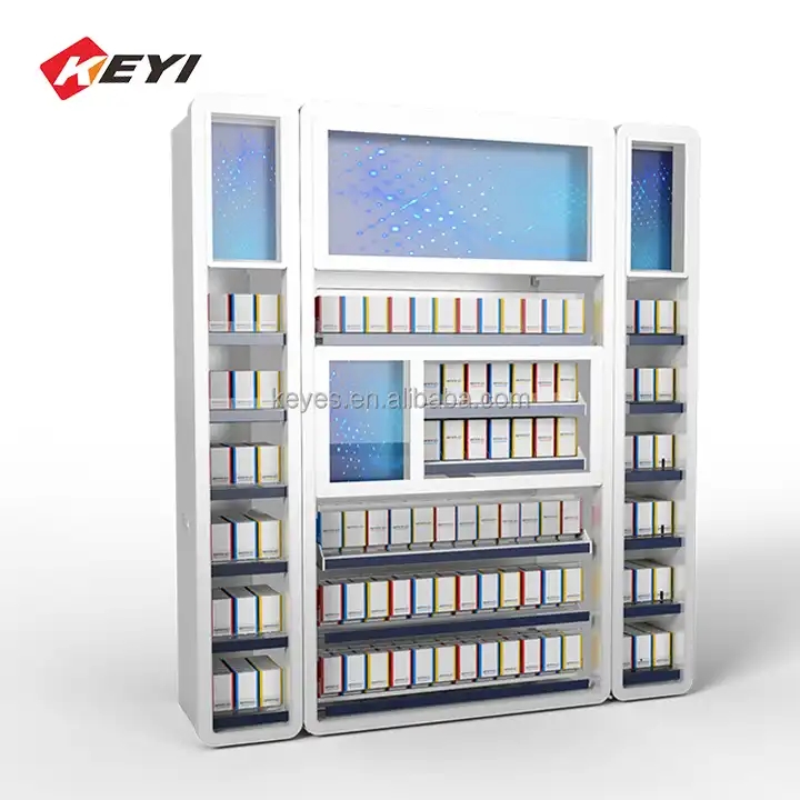 Different Pack Sizes Metal Cigarette Display Shelves Smoking Shop Sale Rack Tobacco Display Rack