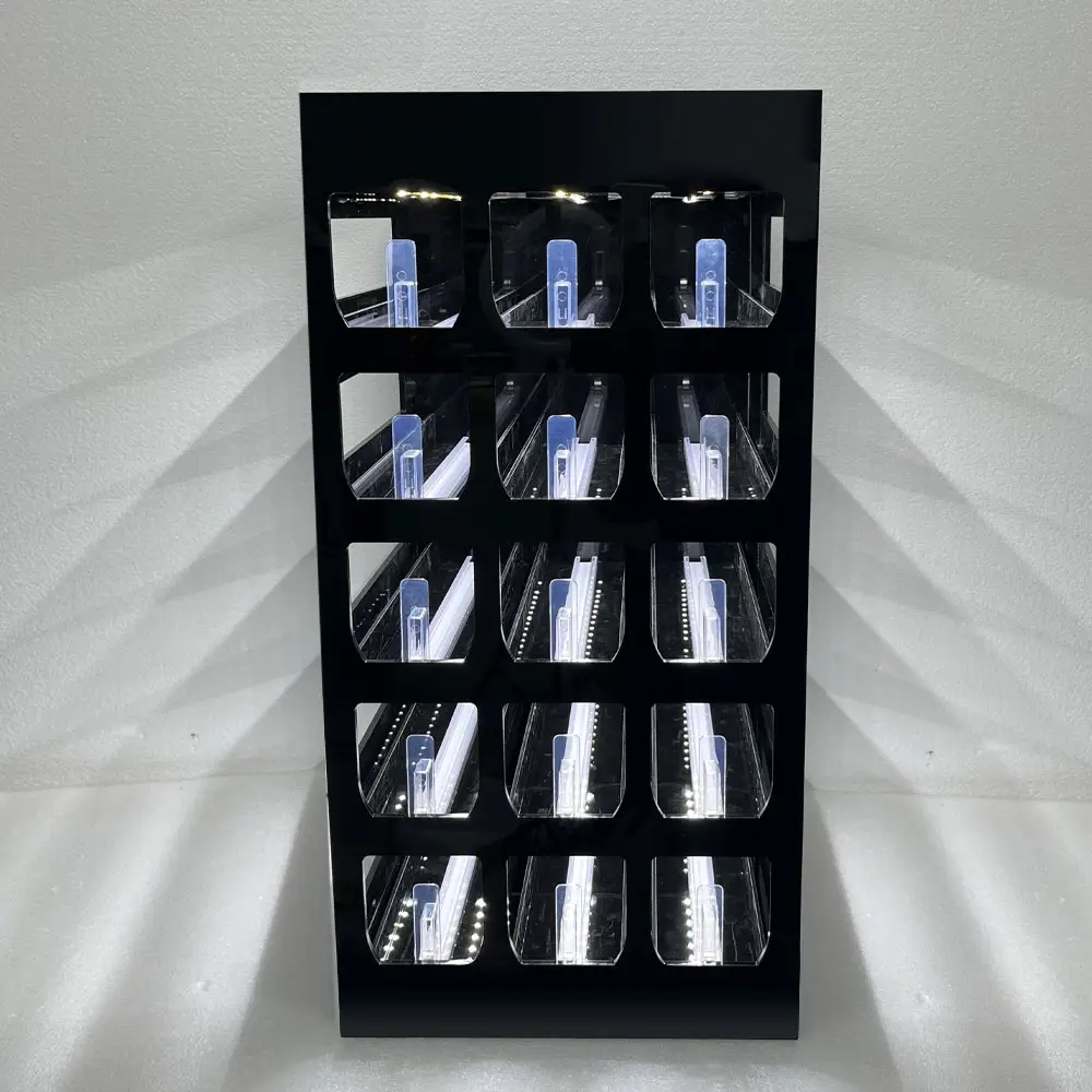 Fashion Style LED lighting Cigarette Store Counter Shelf Acrylic Display Stands For Smoking shop display rack