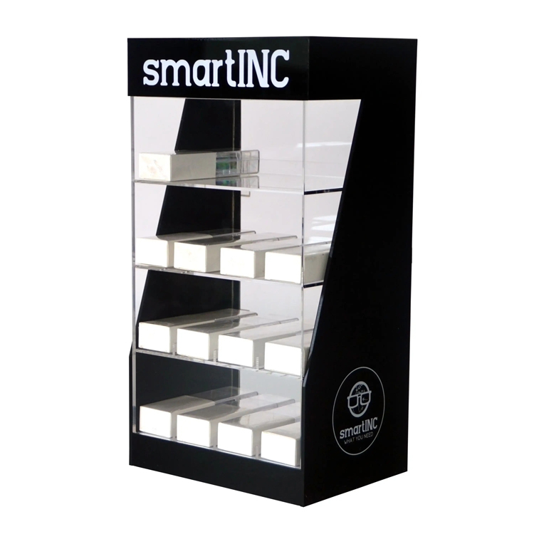 Desktop Acrylic Tobacco Display Stand Retail Store Cigarette Push Display Case with Lock and Door