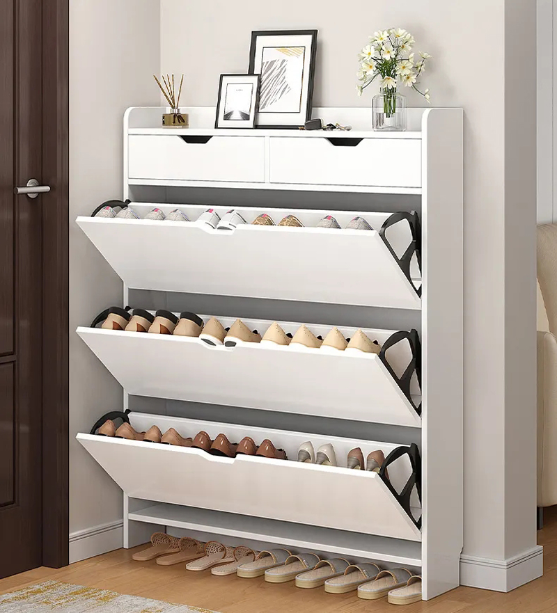 Big nordic living room shoe racks entrance hallway cabinet large capacity partition storage tipping shoe stand modern