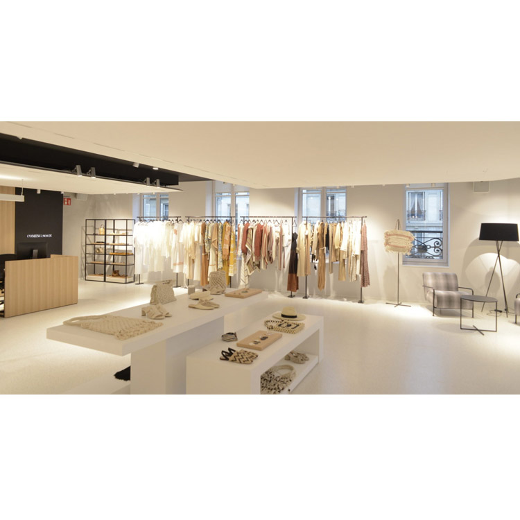 Trendy Fashion Retail Boutique Shop Furniture Custom Wooden Clothes Display Racks for Clothing Store Design