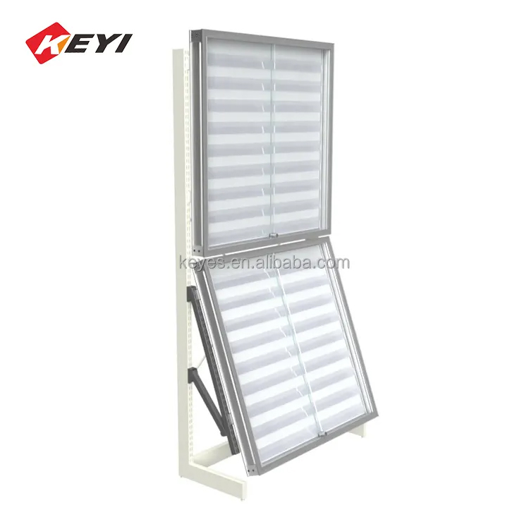 Factory Price Card Display Case PSAs TCG Display Fixtures Metal Repostionable Rail Card Display Stand Single Side Showcase
